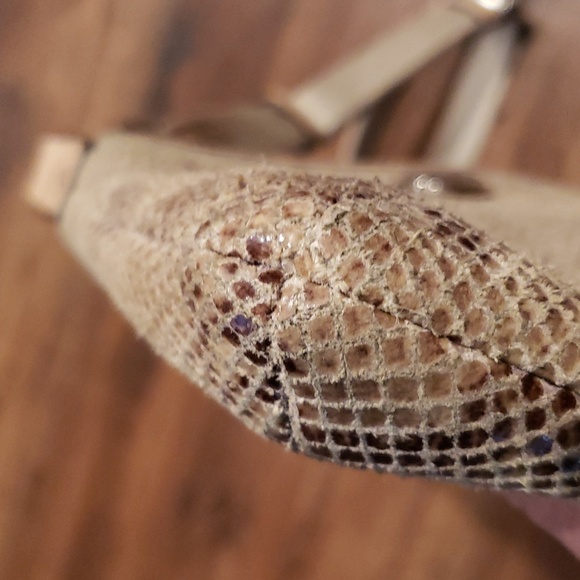 COACH ~ LEATHER SNAKESKIN CROSSBODY ~ BEIGE ~ SMALL - Picture 12 of 13